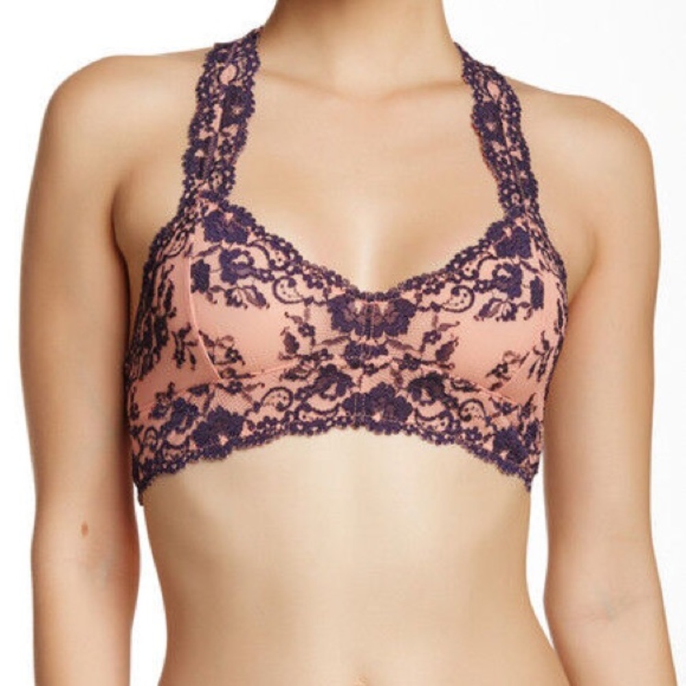 Free people Intimates Racerback Lace Bralette in Wild Roses Size XSmall